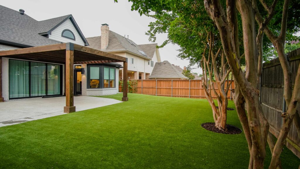 artificial turf installation in Dallas, TX by Elegance Outdoor Living